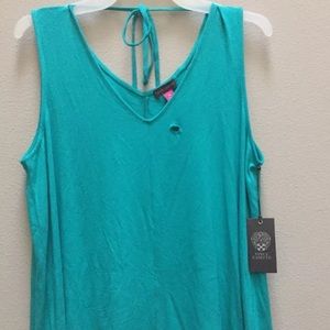 Vince Camuto Turquoise Blue Blouse Size M *defect*